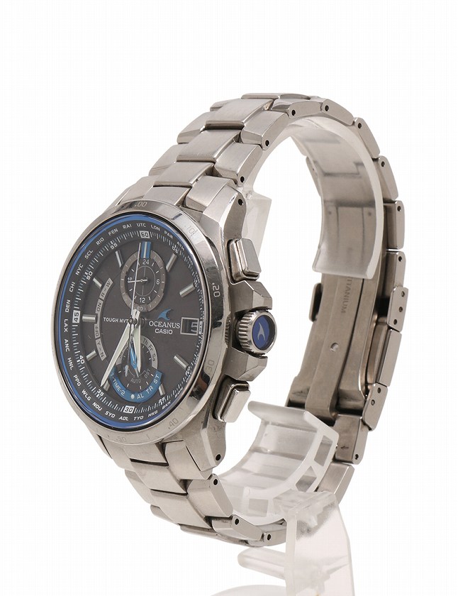 オシアナス OCEANUS 腕時計 オシアナス ソーラー電波 シルバー 青 
