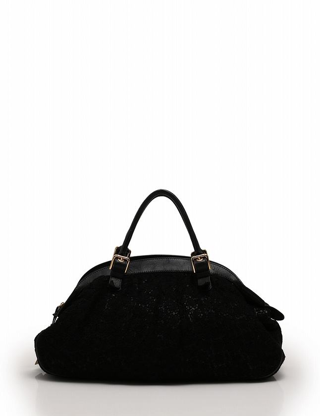 ドルチェ ガッバーナ ドルガバ Dolce Gabbana ハンドバッグ ボストンバッグ 黒 ブラック レース レザー 保存袋 ギャラ付き 114 ベクトルパーク ドルチェ ガッバーナ ドルガバ Dolce Gabbana ハンドバッグ ボストンバッグ 黒 ブラック レース レザー 保存袋 ギャラ付き 114 ベクトルパーク