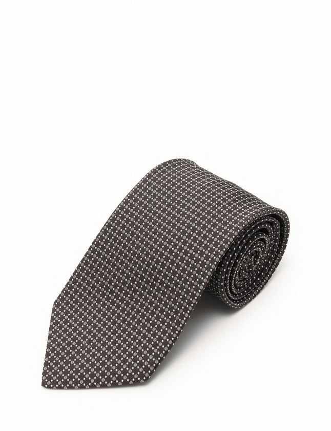 エルメス HERMES ネクタイ レギュラータイ ダークブラウン 茶色 小物  