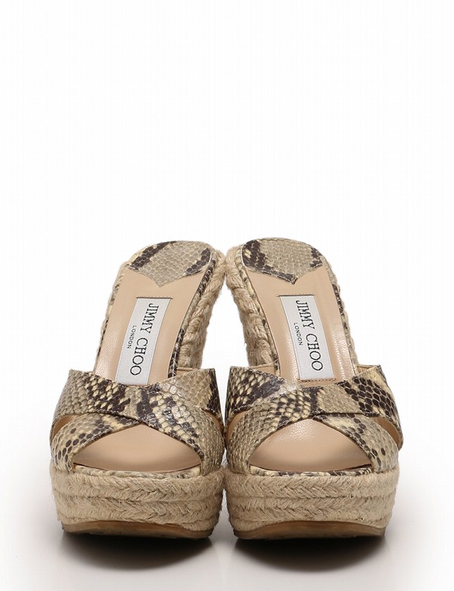 JIMMY CHOO ジミーチュウ ミュール サンダル 37 ベージュ JIMMY CHOO