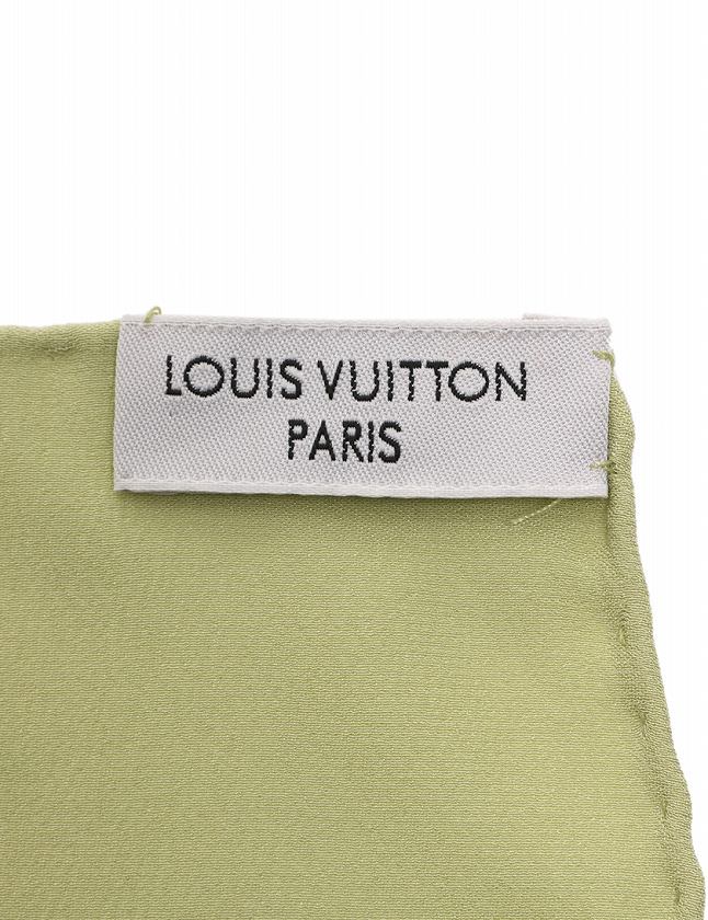 ルイヴィトン LOUIS VUITTON スカーフ 黄緑 ライトグリーン 小物