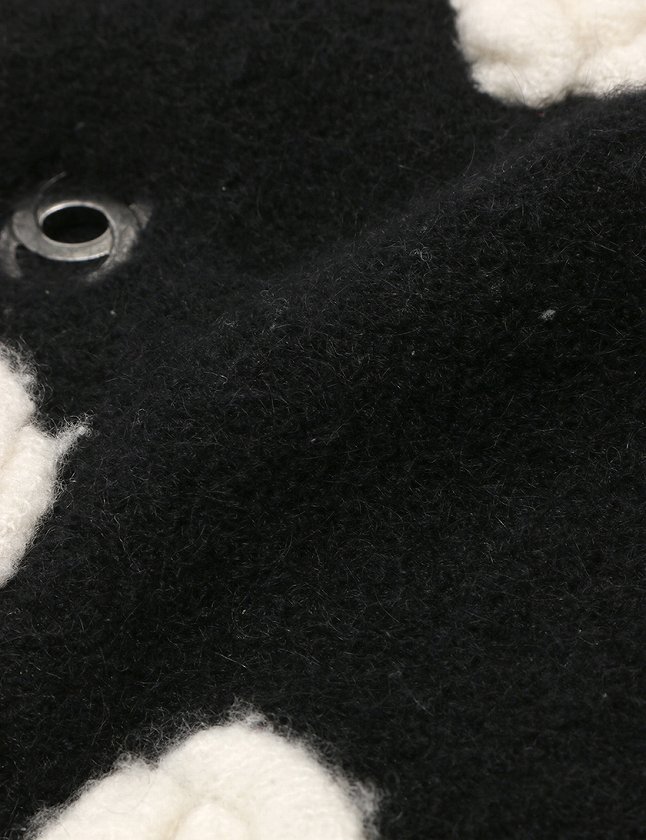 シャネル CHANEL マフラー カメリア ココマーク 黒 ブラック 白 小物