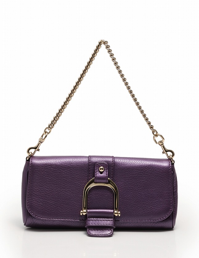 グッチ GUCCI ショルダーバッグ クラッチバッグ チェーン 紫 パープル  