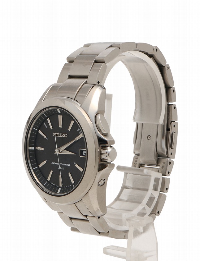 SEIKO ブライツ　ソーラー電波時計 シルバー セイコーブライツ、ガラスを意識させないソーラー電波クロノ