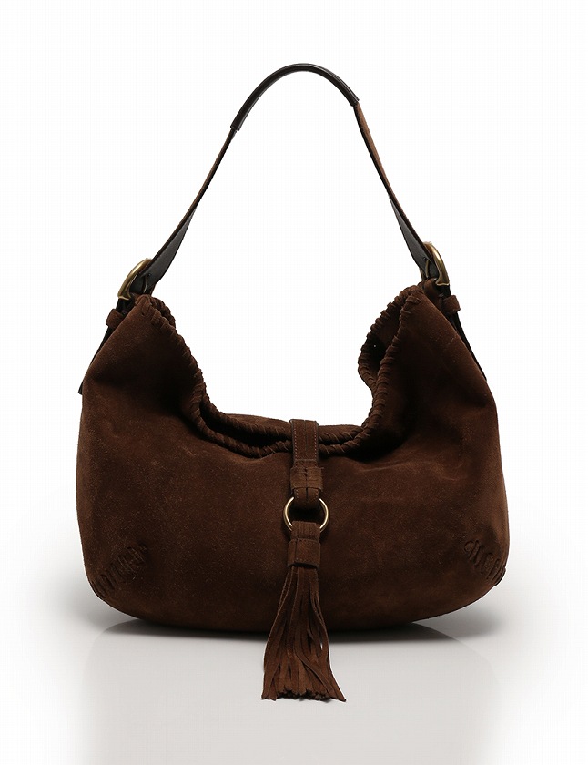 コーチ COACH ショルダーバッグ ダークブラウン 茶色 スエード