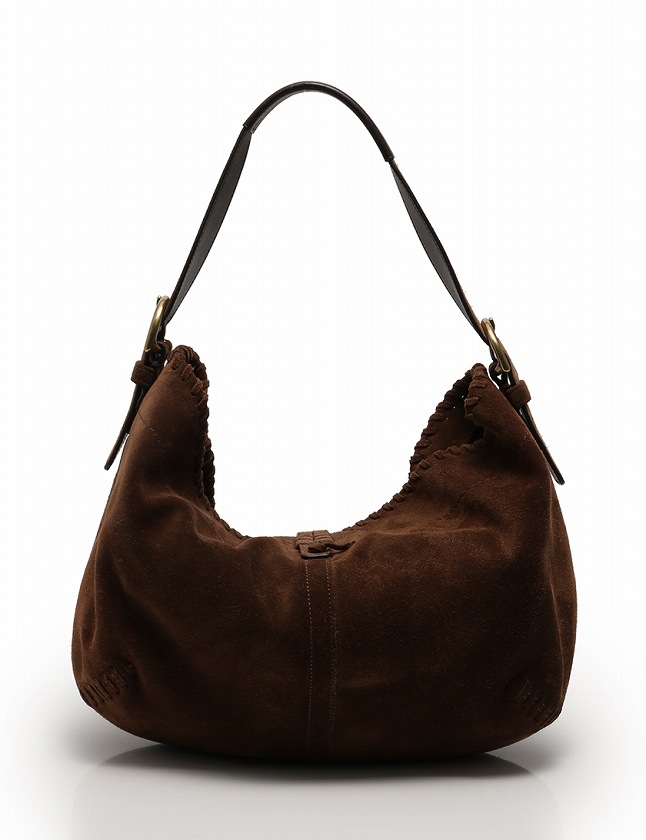 コーチ COACH ショルダーバッグ ダークブラウン 茶色 スエード 