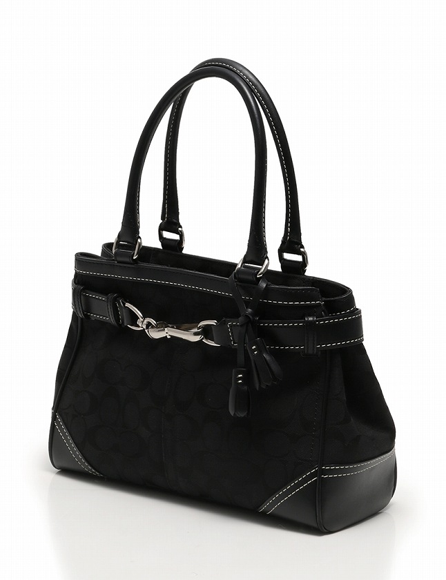 コーチ COACH ハンドバッグ トートバッグ シグネチャー柄 黒