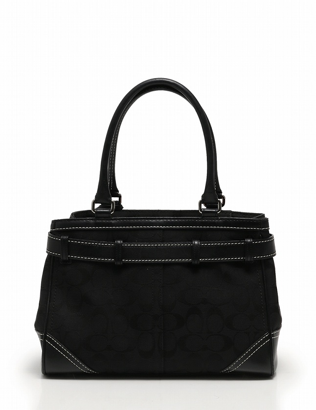 コーチ COACH ハンドバッグ トートバッグ シグネチャー柄 黒 COACH 