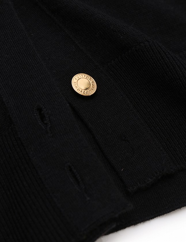 ルイヴィトン LOUIS VUITTON カーディガン ニット 緑 グリーン 黒