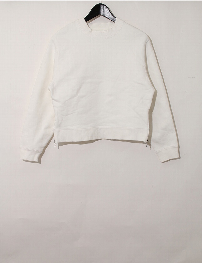 イエナ Iena スウェット トレーナー 白 ホワイト トップス 長袖 無地 F コットン100 綿 サイドジップ レディース 114 ベクトルパーク