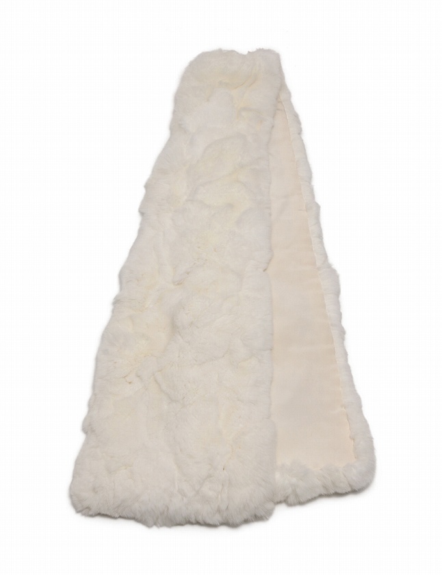 シャネル CHANEL マフラー ロングマフラー 白 ホワイト 小物 ファー