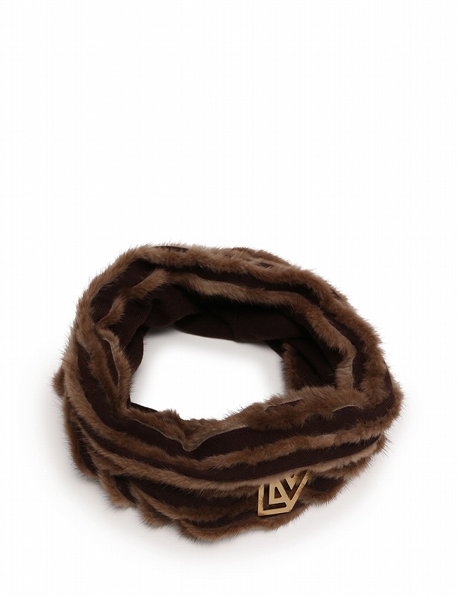 ルイヴィトン LOUIS VUITTON スヌード マフラー ディーバ 茶色  