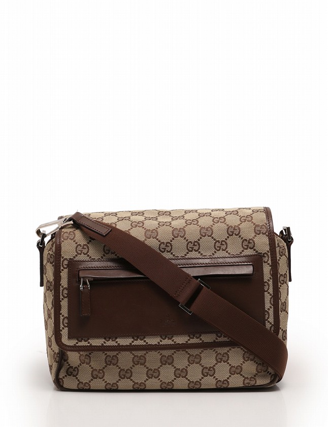 グッチ GUCCI ショルダーバッグ ポシェット ベージュ 茶色 GG 