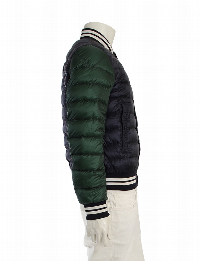 モンクレール MONCLER ダウンジャケット ライトダウン ネイビー 紺 緑
