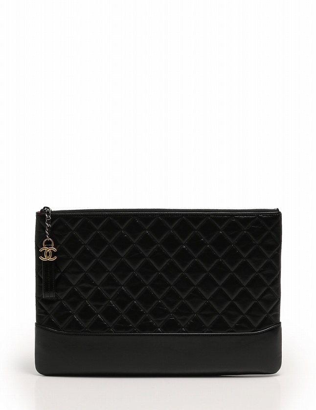 CHANEL ブラック 書類ケース　クラッチバッグ CHANEL ブラック 書類ケースクラッチバッグ