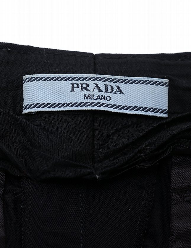 プラダ PRADA パンツ スラックス ネイビー 紺 L ボトムス 無地