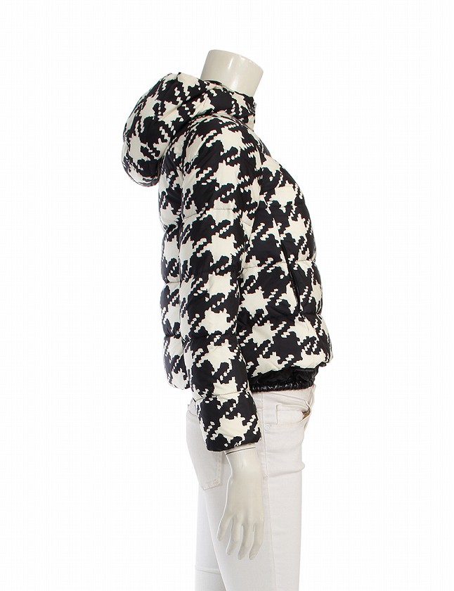 モンクレール MONCLER ダウンジャケット 白 黒 KIDS 140 アウター 千鳥 