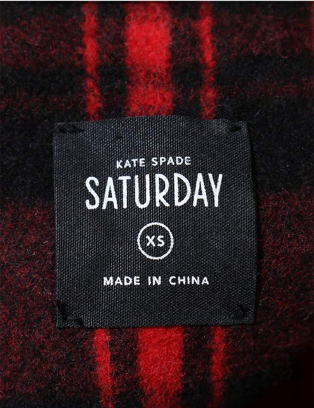 ケイトスペード KATE SPADE SATURDAY Pコート ピーコート 赤 レッド 黒  