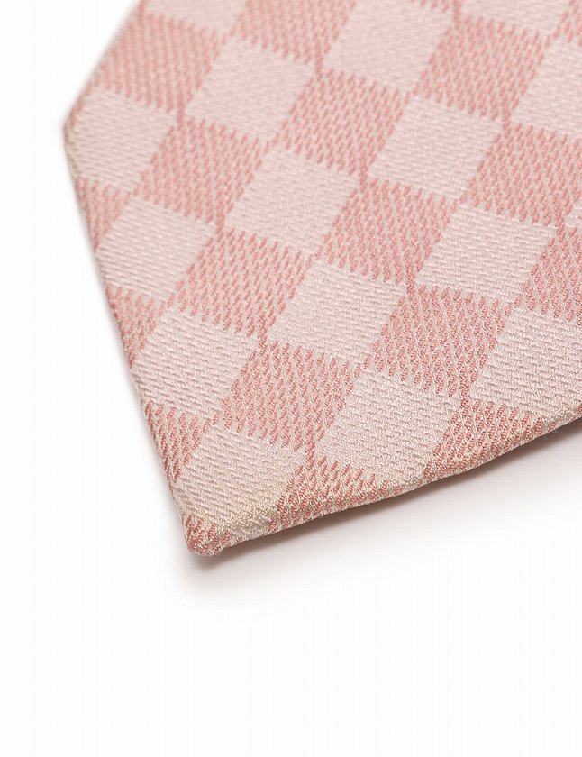 Louis Vuitton ピンク ダミエ ネクタイ ルイヴィトン LOUIS VUITTON ネクタイ レギュラータイ ダミエ柄