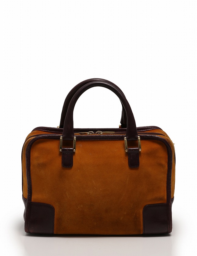 LOEWE レザー ハンドバッグ キャメルブラウン