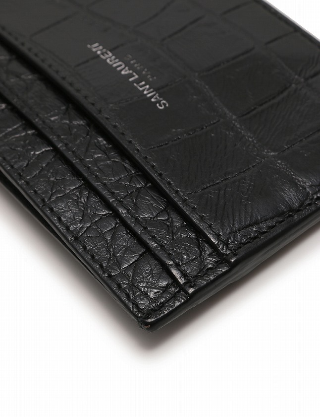 サンローラン パリ SAINT LAURENT PARIS カードケース パスケース 黒 