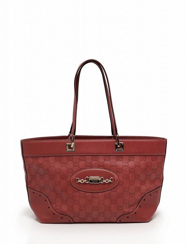 GUCCI シマ レザー ハンドバッグ ショルダーバッグ トートバッグ 赤 GUCCI シマ レザー ハンドバッグ ショルダーバッグ トートバッグ 赤