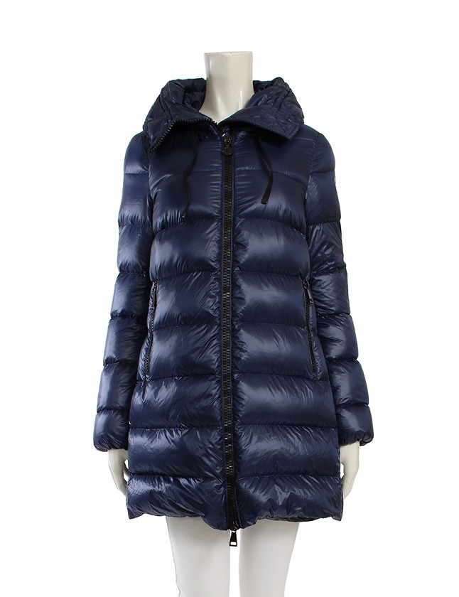 モンクレール Moncler ダウンコート ロングコート スイエン ネイビー 紺 M アウター ワンポイント 2 ナイロン100 フェザー Suyen レディース 114 ベクトルパーク
