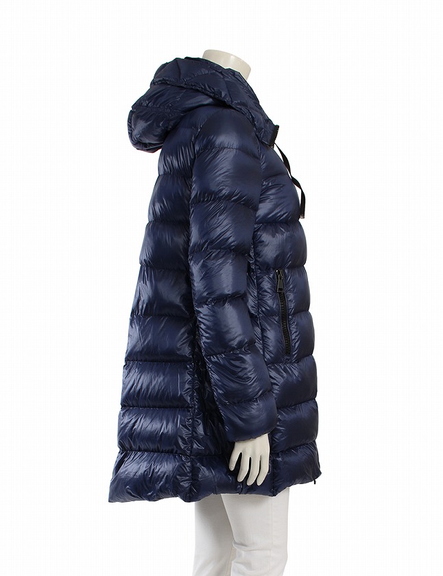 モンクレール MONCLER ダウンコート ロングコート スイエン ネイビー 紺 M アウター ワンポイント 2 ナイロン100% フェザー SUYEN 49319 レディース