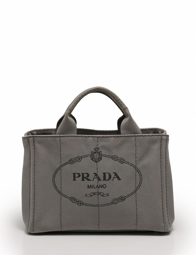 プラダ PRADA トートバッグ ショルダーバッグ カナパ グレー  