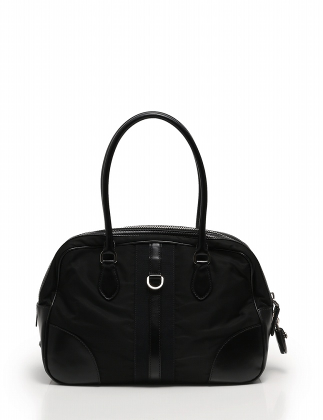 プラダ PRADA ショルダーバッグ 黒 ブラック ナイロン レザー