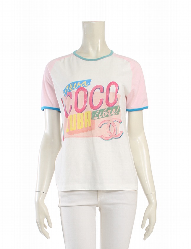 シャネル CHANEL Tシャツ カットソー ココ キューバ 白 ホワイト 