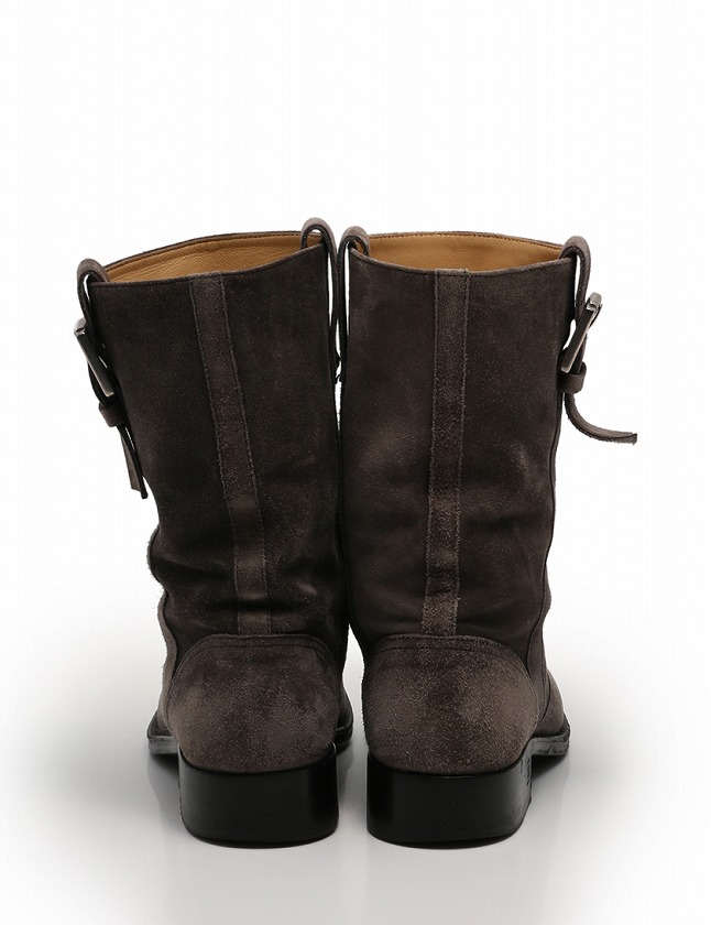 シャネル CHANEL ミドルブーツ グレー 23cm シューズ 36 スエード