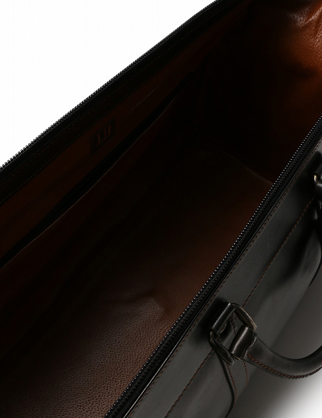 ダンヒル dunhill ボストンバッグ ハンドバッグ 黒 ブラック レザー