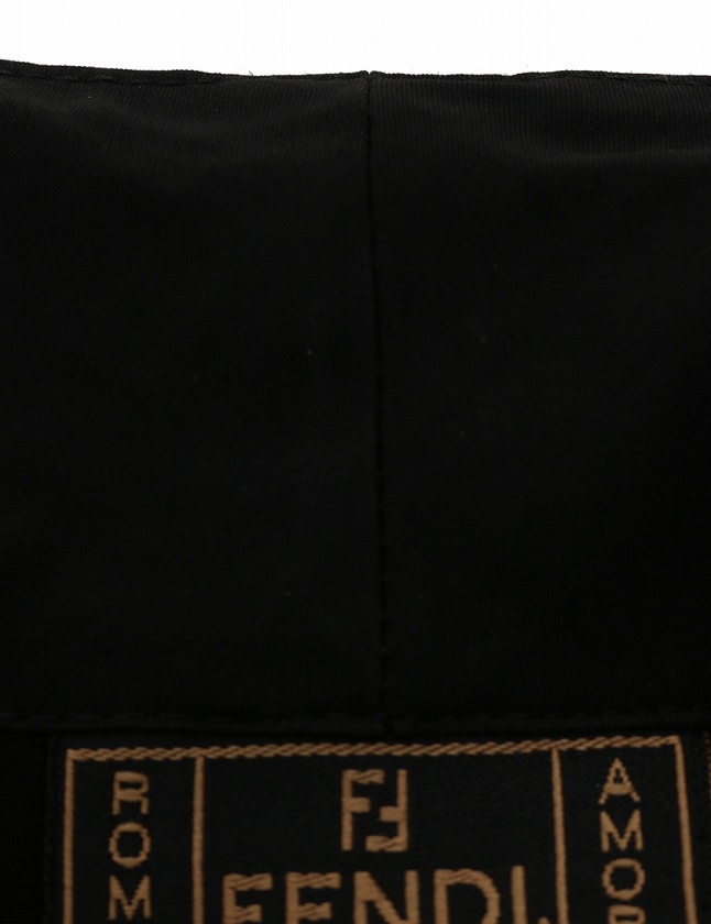 フェンディ FENDI ワンピース シャツワンピース 黒 ブラック M