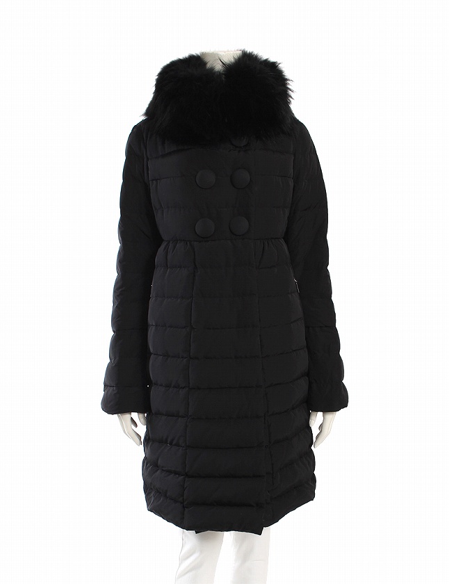 モンクレール MONCLER ダウンコート ロングコート 黒 ブラック S 