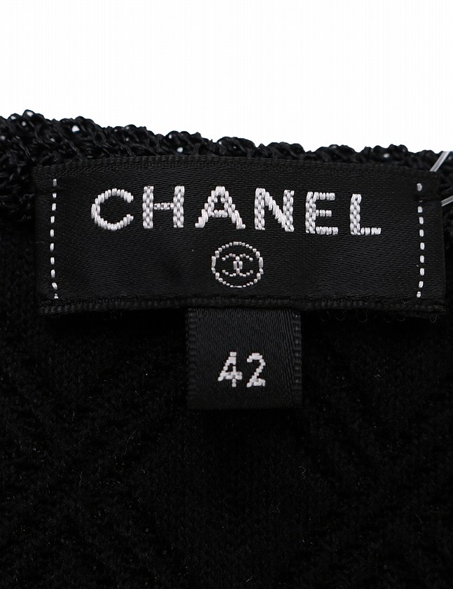 シャネル CHANEL ノーカラージャケット ロング ココマークボタン