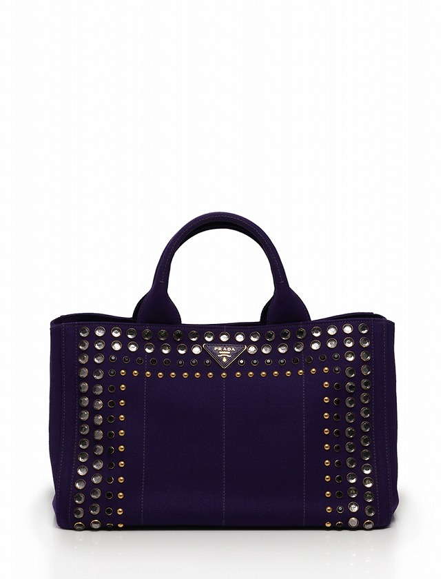 プラダ PRADA トートバッグ ショルダーバッグ カナパ 紫 パープル 