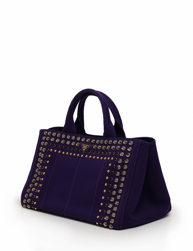 プラダ PRADA トートバッグ ショルダーバッグ カナパ 紫 パープル