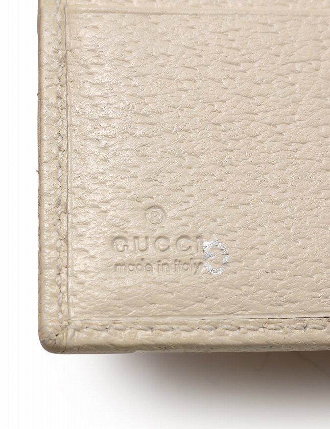 良品 GUCCI グッチ 二つ折り財布 GG シェリーライン ベージュ グッチ GUCCI 財布 二つ折り シェリーライン ベージュ