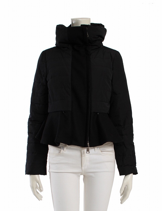 Moncler モンクレール ダウンジャケット ペプラム 黒 s 【公式通販】