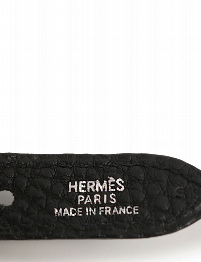 エルメス HERMES 首輪 犬用 ドッグ ケリー カデナ 黒 ブラック