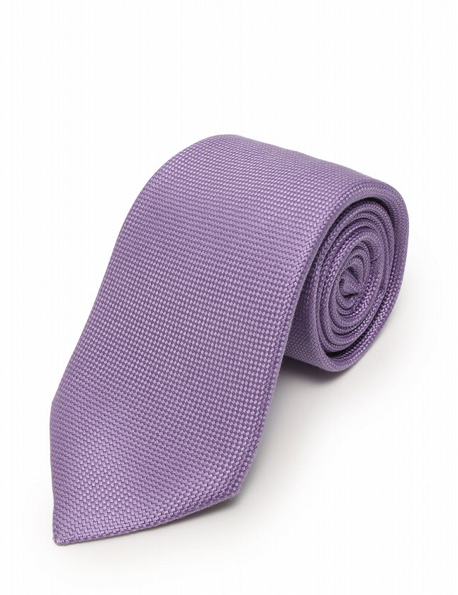 エルメス HERMES ネクタイ レギュラータイ 薄紫 パープル 小物 無地  