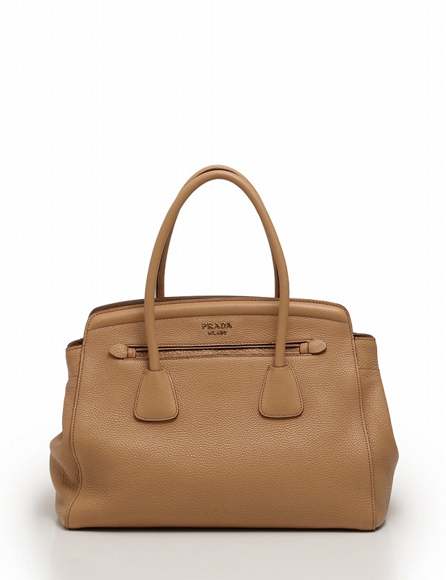 プラダ PRADA トートバッグ ショルダーバッグ ベージュ レザー BN2572  