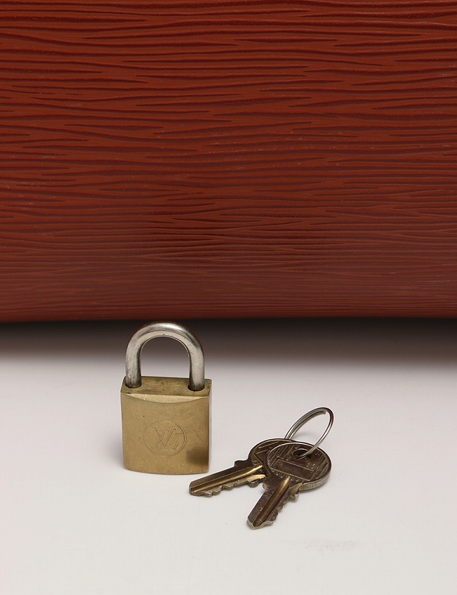 LOUIS VUITTON ブラウンエピスピーディ25 ハンドバッグ 鍵付き