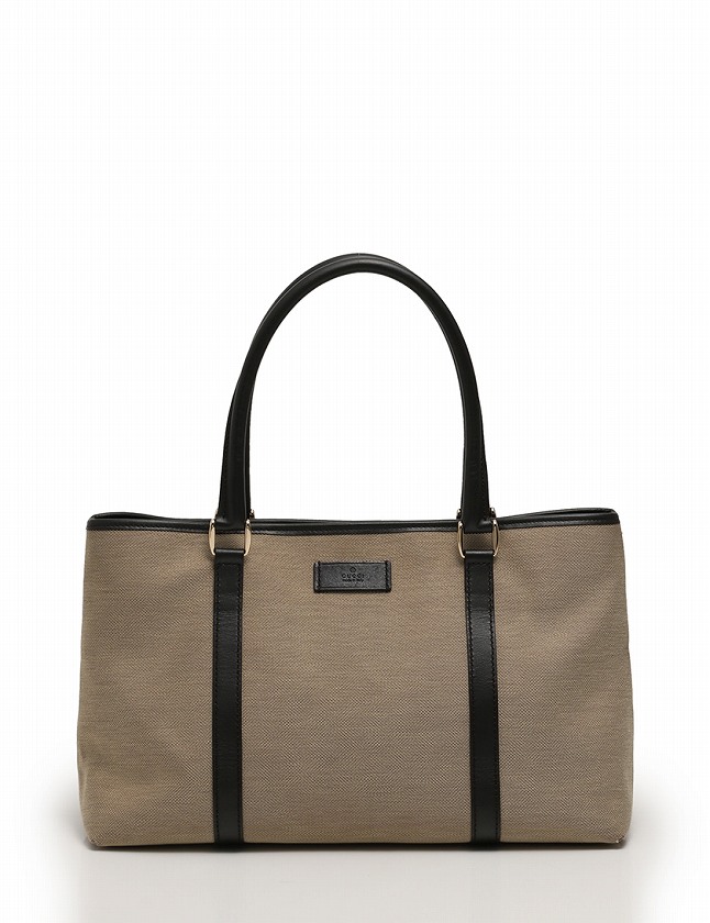 グッチ GUCCI トートバッグ ショルダーバッグ ベージュ ダークブラウン 