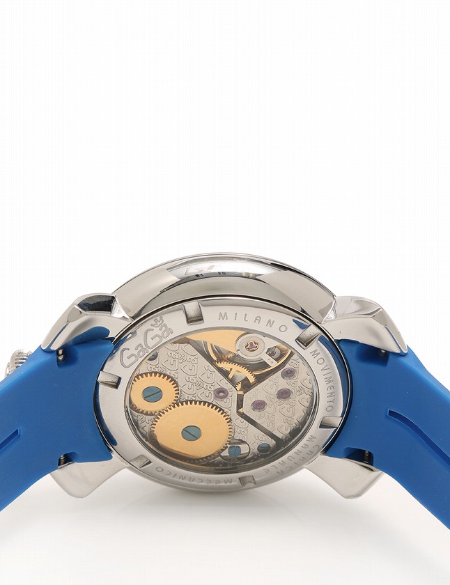 ガガミラノ GaGa MILANO 腕時計 マヌアーレ 48mm 青 ブルー オレンジ 