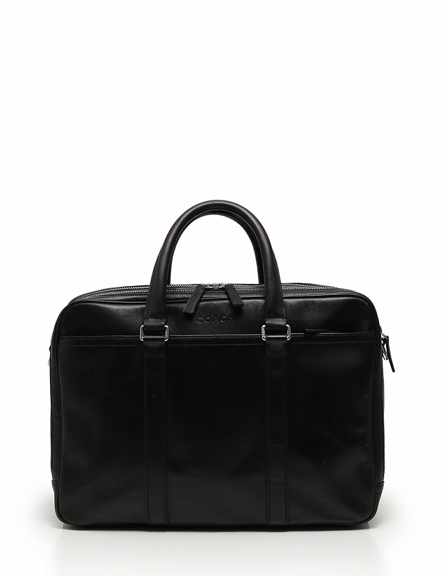 COACH F71065 2way レザー ブリーフケース BLACK黒 コーチ COACH ブリーフケース ビジネスバッグ ショルダーバッグ