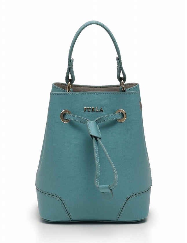 FURLA ライトブルー 2way ショルダーバッグ （フルラ FURLA 巾着  