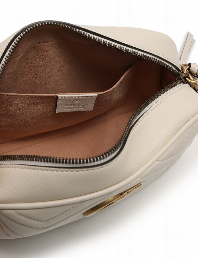 グッチ GUCCI ショルダーバッグ ポシェット GGマーモント 白