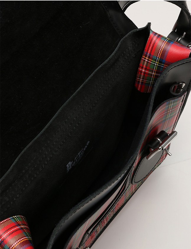 ドクターマーチン DR.MARTENS ショルダーバッグ 黒 赤 シルバー  
